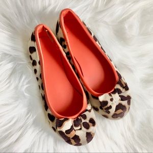 Gymboree Leopard Corduroy Bow Dress Shoes